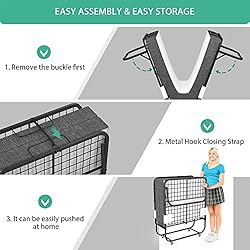 Foxemart Folding Bed with Mattress Portable