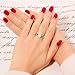 CiNily Silver Green Fire Opal Emerald for Women Jewelry Gemstone Ring Size 5-13 (7)