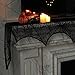 Lulu Home Halloween Fireplace Decorations, Fireplace Mantle Scarf Cover, Black Lace Spider Web for Door, Window and Flowerbeds Decoration, Halloween Party Supplies