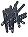12-Pack Professional Nail Files: Double-Sided 100/180 Grit Emery Boards for Natural, Acrylic, Poly, and Gel Nails - Washable Black Manicure Tools Set by JPACO