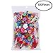Senkary 600 Pieces Craft Buttons Decorative Sewing Buttons Assorted Buttons Resin Round Buttons Bulk 4 Holes and 2 Holes, Assorted Colors and Sizes