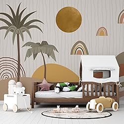 Muravie Boho Palm Tree with Sun Wallpaper- Boho