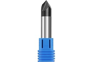 GENERIC 1/2in Solid Carbide End Mill, Chamfer Mill - Double End,2 Flutes, 90° Chamfer Angle, AlTiN Coated Bits Tool for Medium Hardness Steel, Brass, Iron