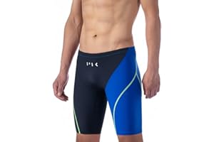MY KILOMETRE Men’s Swim Jammer Hydrophobic Woven Fabric Compression Swimwear Chlorine Resistant for Training & Racing
