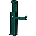 Global Industrial Outdoor Bottle Filling Station & Drinking Fountain, Green Powder Coat