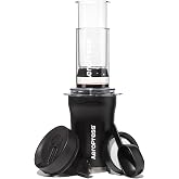 AeroPress Go Plus Portable Coffee Maker Kit, Black | Small, Travel, Camping &amp; Office, All-in-One French Press, Pour-Over &amp; Espresso Style Manual Brewer