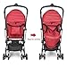 besrey Lightweight Stroller Airplane Stroller Compact Buggy One Step Design for Opening & Folding Easily get on Plane - Red