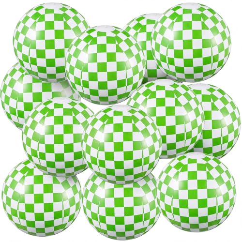 FairySandy 12 Pack Beach Balls, 12 Inch Green and White… at Amazon