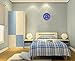 SonYo Indoor Big 3D Number Quartz Silent Non Ticking Wall Clock Quiet Sweep Movement Decorative Battery Operated 10 Inch Blue