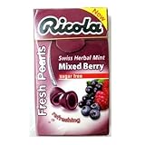 Ricola Herbal Sugar Free Mixed Berry Fresh Mints (Pack of 12)