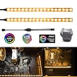 WOWLED RGB LED Strip Magnetic for PC Case Mods, Compatible with Asus Aura Sync / Gigabyte RGB Fusion / MSI Mystic Light and M/B with 12V 4pin RGB Header, 11.8inch 5050 Kit