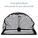 Pawfly 4 Inch Aquarium Fish Net with Telescopic Stainless Steel Handle Small Square Net with Soft Fine Mesh Sludge Food Residue Wastes Skimming Cleaning Net for Fish Tanks Small Koi Ponds and Pools