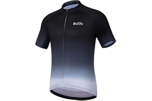 ROTTO Cycling Jersey Mens Bike Shirt Short Sleeve Gradient Color Series