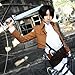 HiRudolph Cosplay Attack on Titan Shingeki no Kyojin Recon Corps Jacket Coat Costume X-Large, Brown