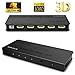 [Upgrade Version] HDMI Splitter SOWTECH 1X4 Ports Powered Video Converter with Full Ultra HD 1080P 4K/2K, 3D Resolutions and HDCP (1 Input to 4 Outputs) - Black