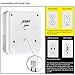 BESTTEN USB Outlet Surge Protector, 4 USB (Max 4.2A) Charging Ports and 3 AC Electrical Sockets, Wall Mount Multi Outlet Extender with 2 Slide Out Phone Holders, ETL Certified, White