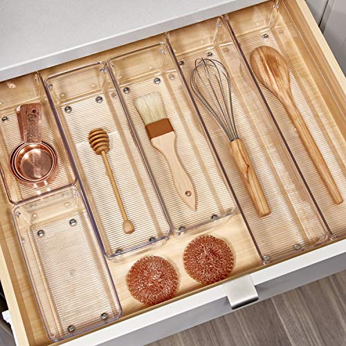 iDesign Linus Kitchen Drawer Organizer for Silverware, Spatulas