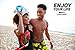 Snorkel Mask Full Face for Kids and Adults - Anti-Fog and Anti-Leak Easybreath Snorkeling Gear - Dive Scuba Mask with 180 Panoramic View and 4 Bonus Items as Snorkel Set (White-Blue, S/M)