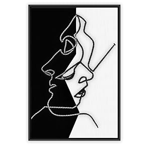 signwin Framed Canvas Wall Art Abstract Faces Canvas...