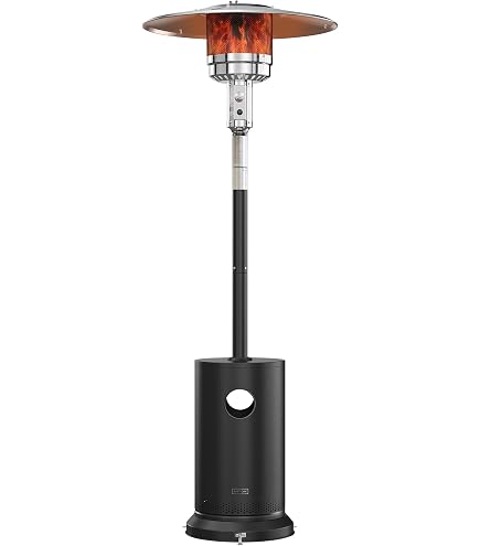 SUNHEAT Classic Umbrella Design Portable Propane Patio Heater with Drink Table, Stainless Steel : Patio, Lawn & Garden