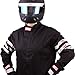 RJS Racing FIRE Suit Racing Jacket & Pants Black/White Stripe Adult XL SFI 3.2A/1