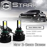 Stark APX 90W 9600LM 3-Sided LED Light 6000K White High Power Kit Headlight/Fog Lights Bulbs 1 Year Warranty - 9006/HB4