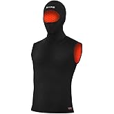 BARE 5/3MM Men's Ultrawarmth Hooded Vest: Wear Inside or Outside Your Wetsuit, Black S