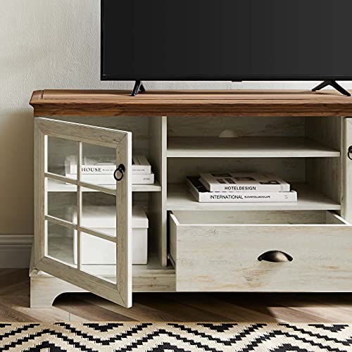Modway Pacific Coastal Contemporary 59" TV Stand in Walnut White, 59