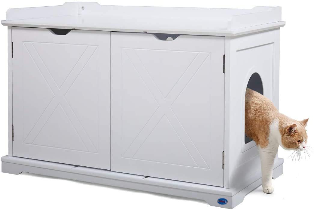 COZIWOW Enclosed Litter Box Enclosure Furniture Hidden