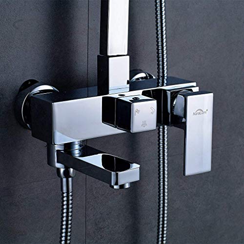 image for LIBINA - bathroom Shower Column rain Shower Set, Flexible Column for S