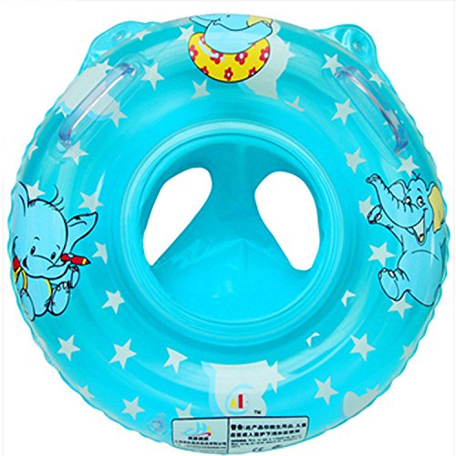 Infant Baby Kids Toddler Inflatable Swimming Swim Ring Float Seat Boat Pool Bath Handle Safety Seat Swim (Blue）