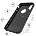MASCHERI for iPhone X Case [Carbon Fiber Design] Shock Absorption Protective Dual Layer Military-Grade Defender Hybrid Case Cover for Apple iPhone X - Black