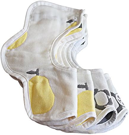 Baby bib,Unisex 4-Pack Absorbent Organic Cotton,super soft,Perfect Cute baby Gift for Boys &amp; Girls 100% Cotton (Panda&amp;Pear)