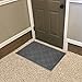 SlipToGrip Durable Door Mat - Grey Plaid Design Entryway Rug - 35x23 inches, No-Slip and Washable - Indoor and Outdoor Use, Weatherproof - Ideal for Garage, Patio, and Front Entryway