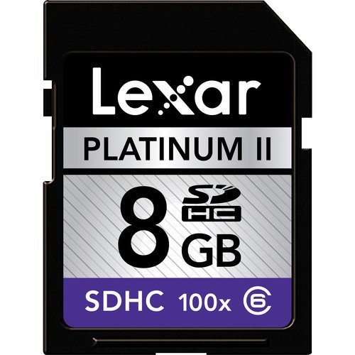 Lexar Platinum II 8 GB 100x SD/SDHC Flash Memory Card LSD8GBBSBNA100