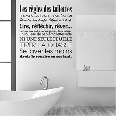 Vosarea Citations Adhesives De Mur Pour La Decoration De La Toilette Et La Maison Bazis Az