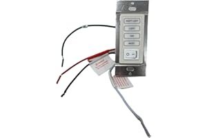 HOMEWERKS WORLDWIDE Homewerks Bluetooth Bath Fan Push 4-Button Wall Switch-White Face-RF Compatible