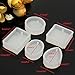 Jeteven Jewelry Pendant Making Mold Silicone Casting Mould with Hanging Hole Handmade DIY Craft Tool 5 Types