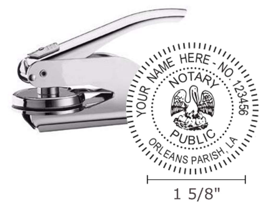 Buy Louisiana Notary Seal Embosser, Pocket/Hand Model, 15/8