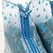 Blue Raindrops L Reusable Tight Fit Waterproof Guard Slip-resistant Women Girls Shoe Covers