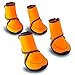Petbobi HEUAME007-xl HaveGet Waterproof Dog Shoes Fluorescent Orange Dog Boots Adjustable Straps and Rugged Anti-Slip Sole Paw Protectors for All Weather Comfortable Easy to Wear Suitable for Large Dog (XL)