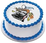 8" Round ~ Hot Wheels Bustin Out Birthday ~ Edible