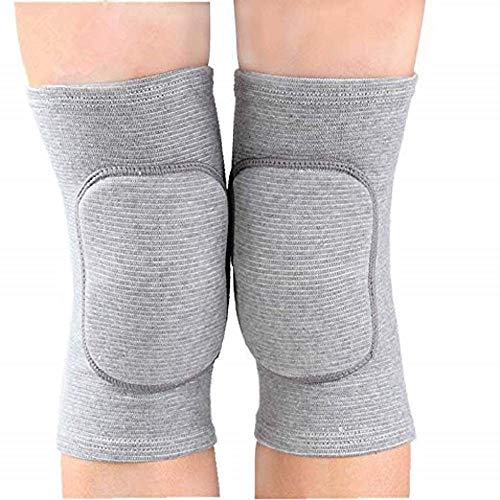 C.C-US Kids Teens Protective Knee Pads, Anti-Slip Padded Sponge Knee Brace Knee Support for Football Volleyball Dance Skating Basketball Sports