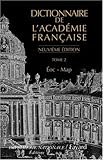Dictionnaire de l'Académie française : Tome 2, Eoc - Map by 