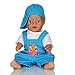 MonkeyJack Cute Cartoon Bear Blue Shoulder Strap Pants Hat Outfit for 43-45cm Zapf Baby Born Dolls