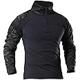 LiliChan Tactical Shirts for Men Long Sleeve Military Shirt Outdoor Shirt Tactical Combat Shirt with Zipper