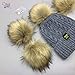 Furryvalley Faux Fur Pompom 6pcs DIY Crafts Fluffy Balls for Hat Shoes Scarves with Snap Fastener Removable Knitting Hat Horse Riding Hat Silk Accessories 6 Inch Extra Large(Brown)