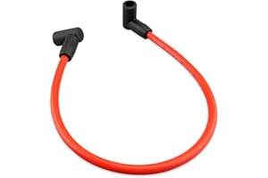 Ignition Coil Wire Fit for use with Blaster 2 and Blaster 3 Ignition coils in HEI Systems, 8.5mm Silicone Red Wire, Low Resis