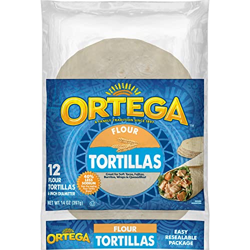 ORTEGA FLOUR TORTILLAS, 12 TORTILLAS