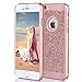 Imikoko iPhone 6s Case, Fashion Luxury Hybrid Beauty Crystal Rhinestone Sparkle Glitter Hard Diamond Case Cover for iPhone 6s/6 (Rose Gold)